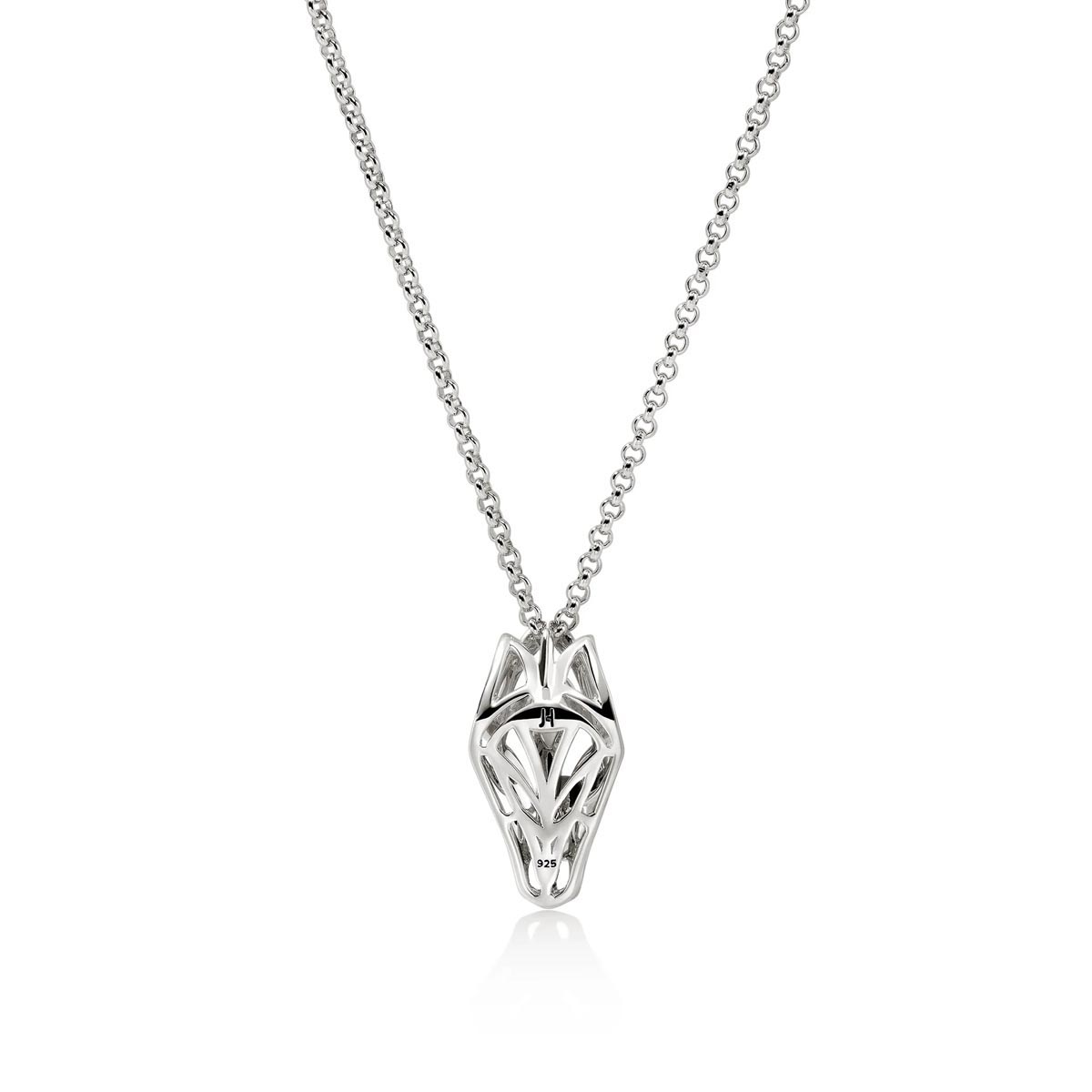 John Hardy Naga Necklace in Sterling Silver with Blue Sapphire