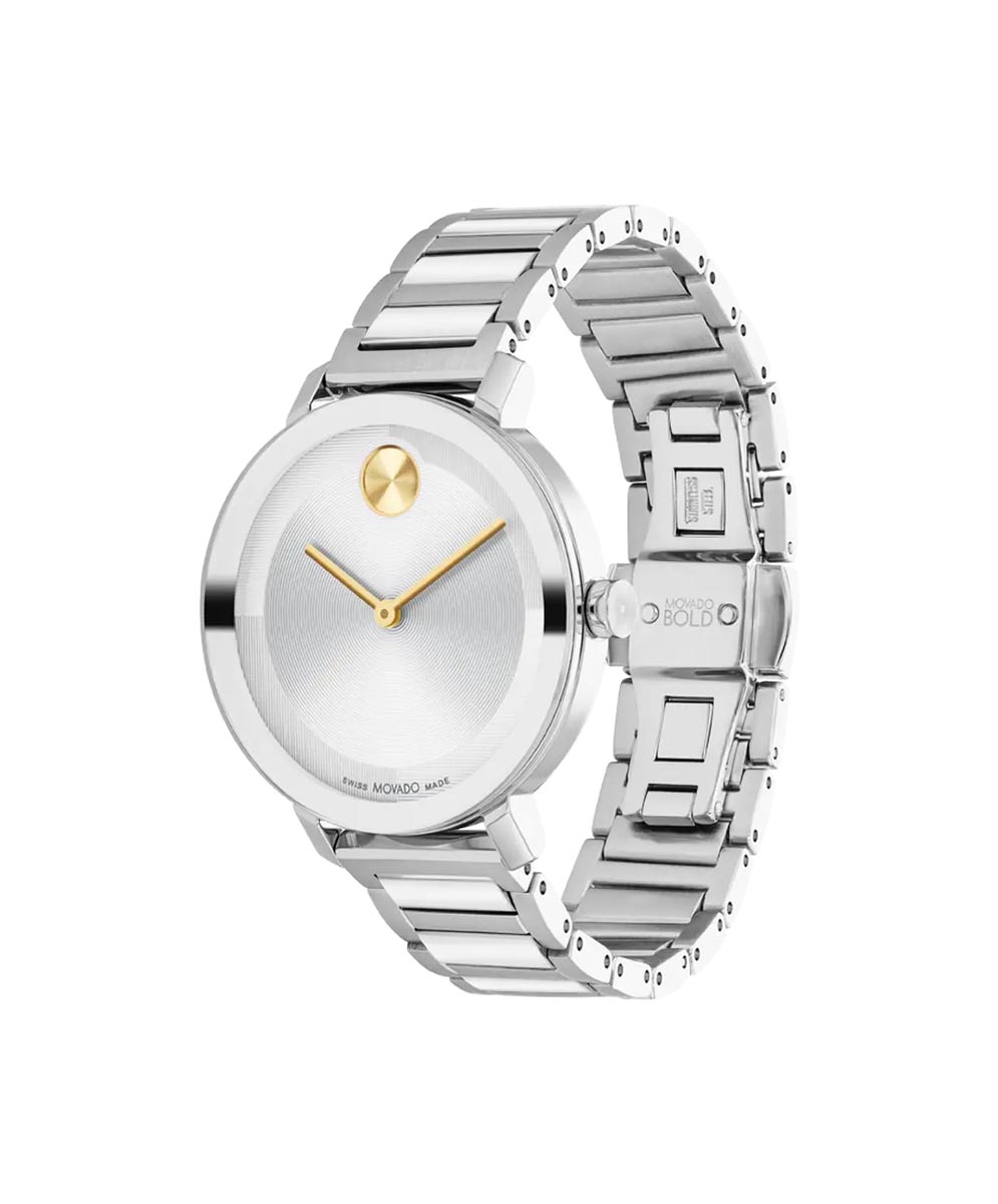Movado Bold Evolution 2.0 Women's Watch with White Dial and Stainless Steel Bracelet (quartz movement)