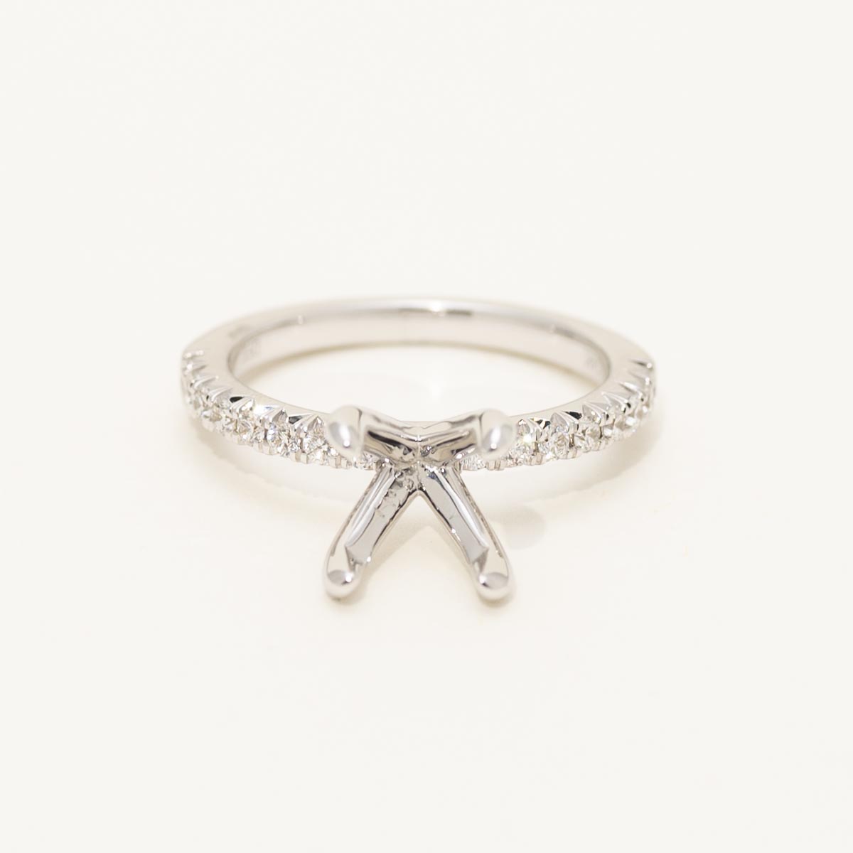 Diamond Engagement Ring Setting in 14kt White Gold (1/3ct tw)
