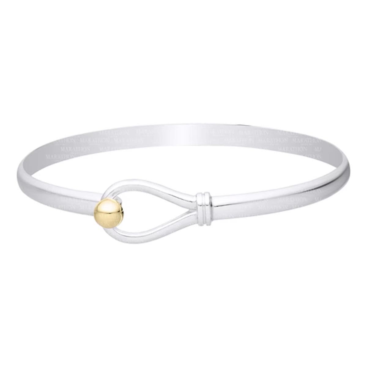 Cape Cod Ball and Loop Bracelet in Sterling Silver and 14kt Yellow Gold (7.5 inches)