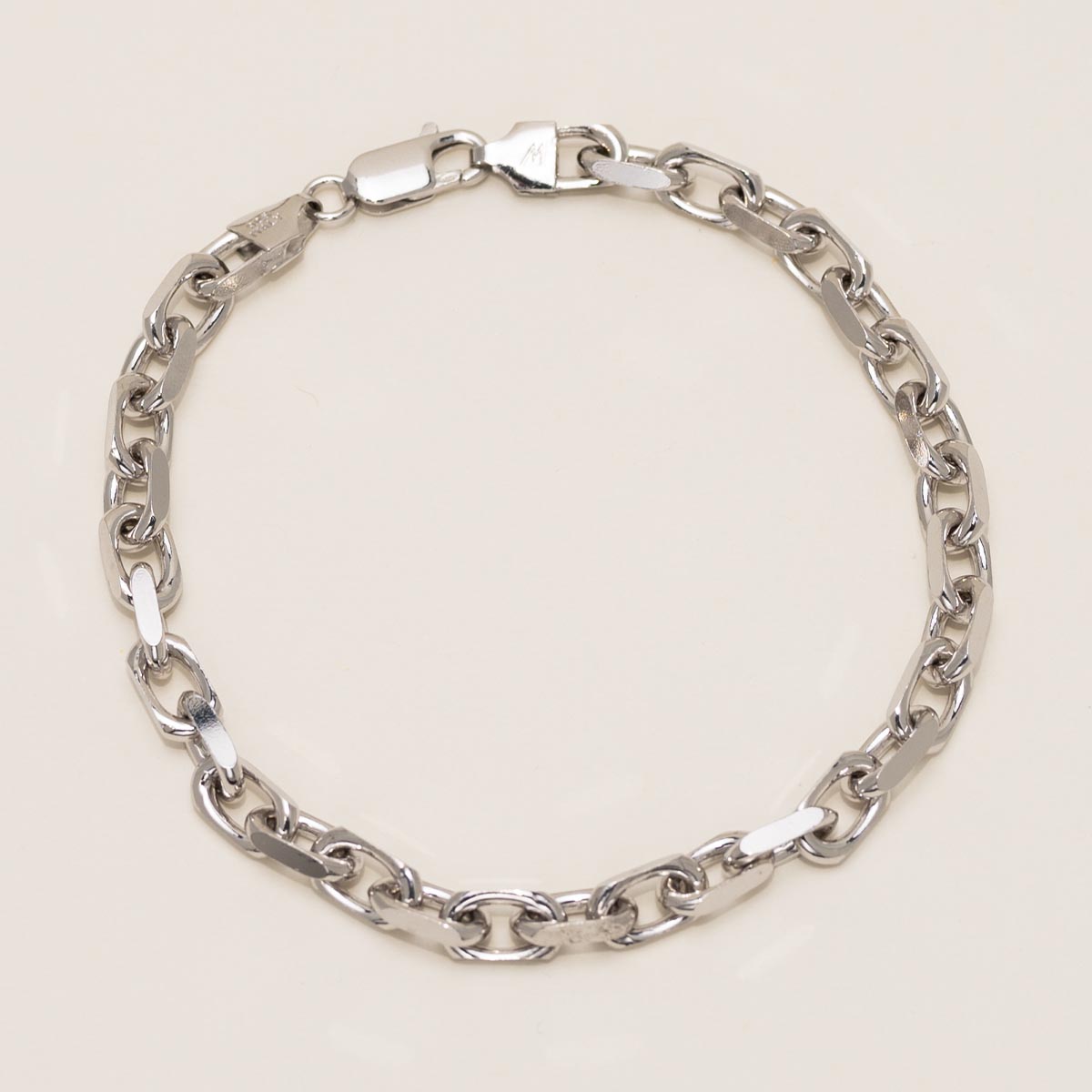 Anchoro Link Bracelet in Sterling Silver (9 inches and 5.9mm wide)
