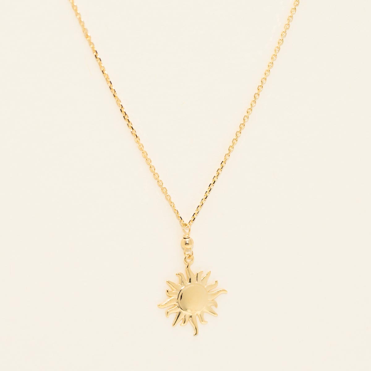 Sun Necklace in 14kt Yellow Gold