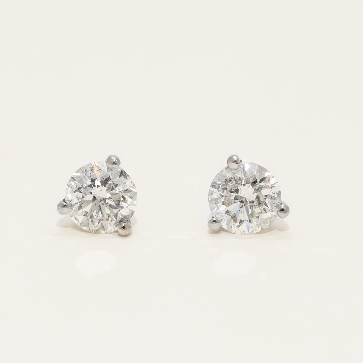 Diamond Martini Style Stud Earrings in 14kt White Gold (1 3/4ct tw)