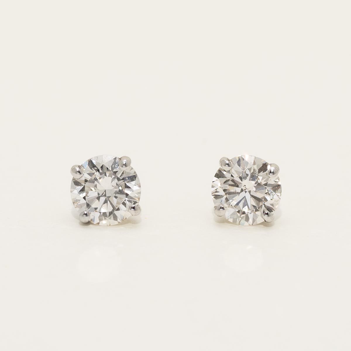 Diamond Martini Style Stud Earrings in 14kt White Gold (2 3/8cttw)