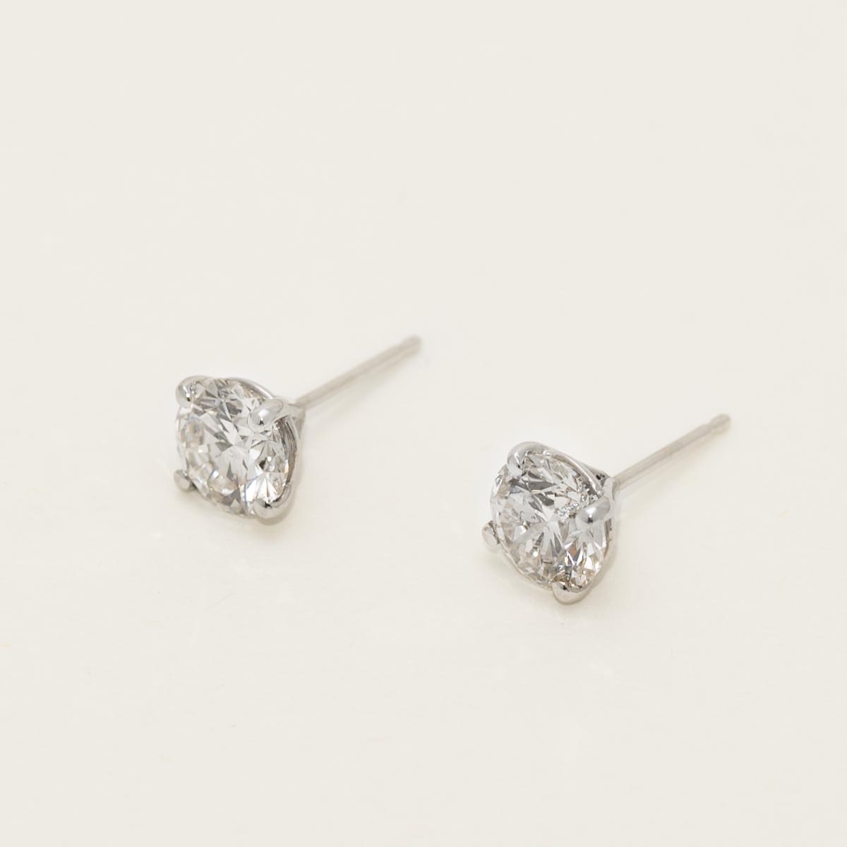 Diamond Martini Style Stud Earrings in 14kt White Gold (2 3/8cttw)