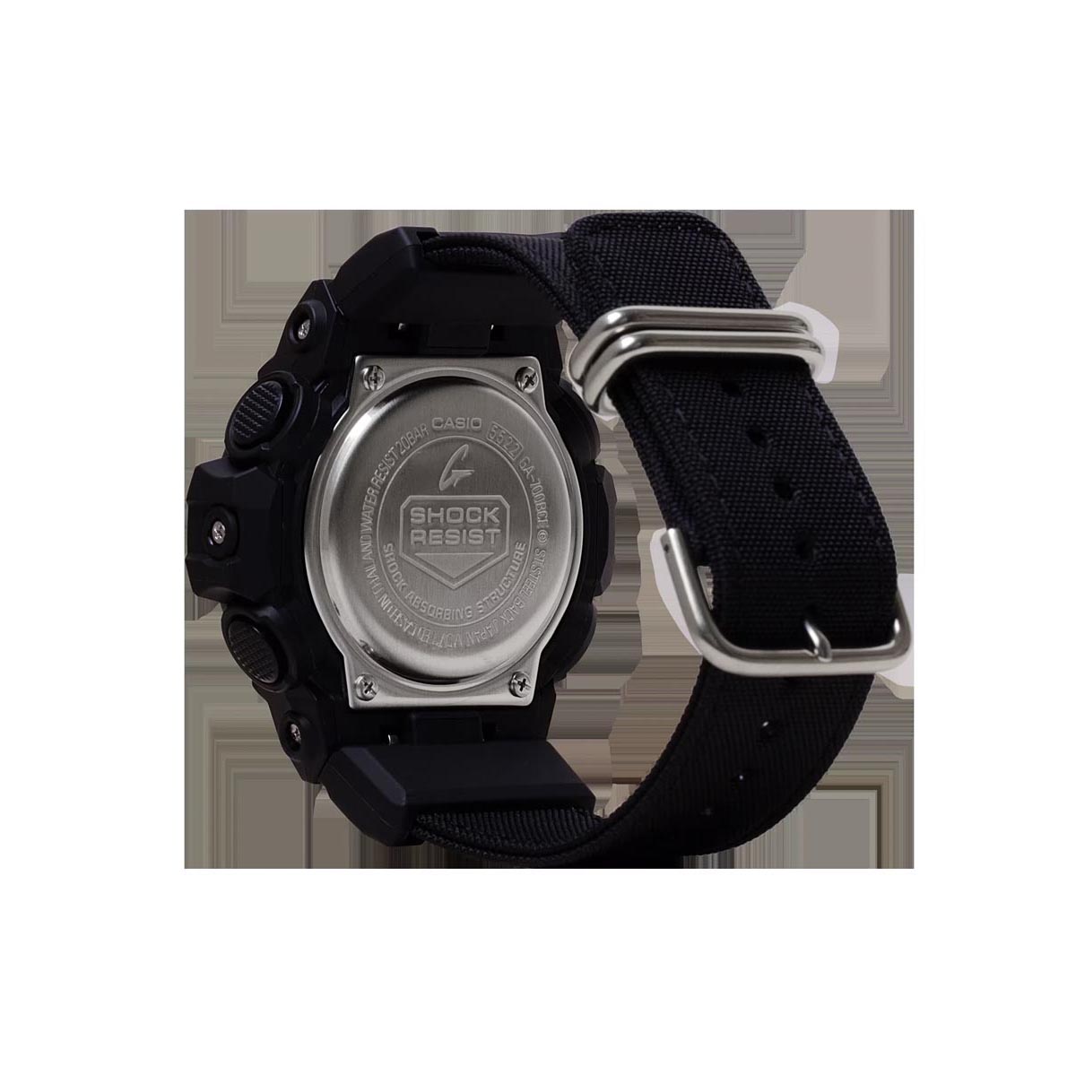 G-Shock GA700 Series Men's Watch with Black Cordura Eco Band (quartz movement)