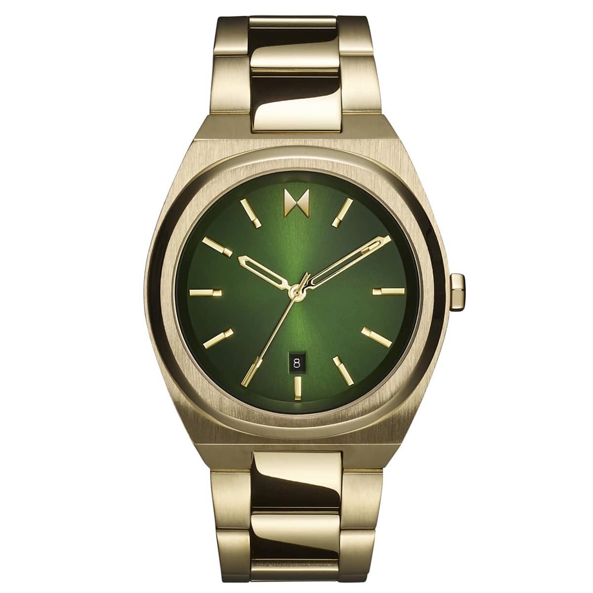 MVMT Odyssey II Mens Watch with Green Dial and Yellow Ion Plated Steel Bracelet (quartz movement)