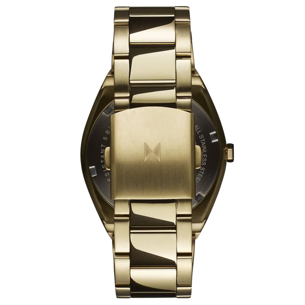 MVMT Odyssey II Mens Watch with Green Dial and Yellow Ion Plated Steel Bracelet (quartz movement)