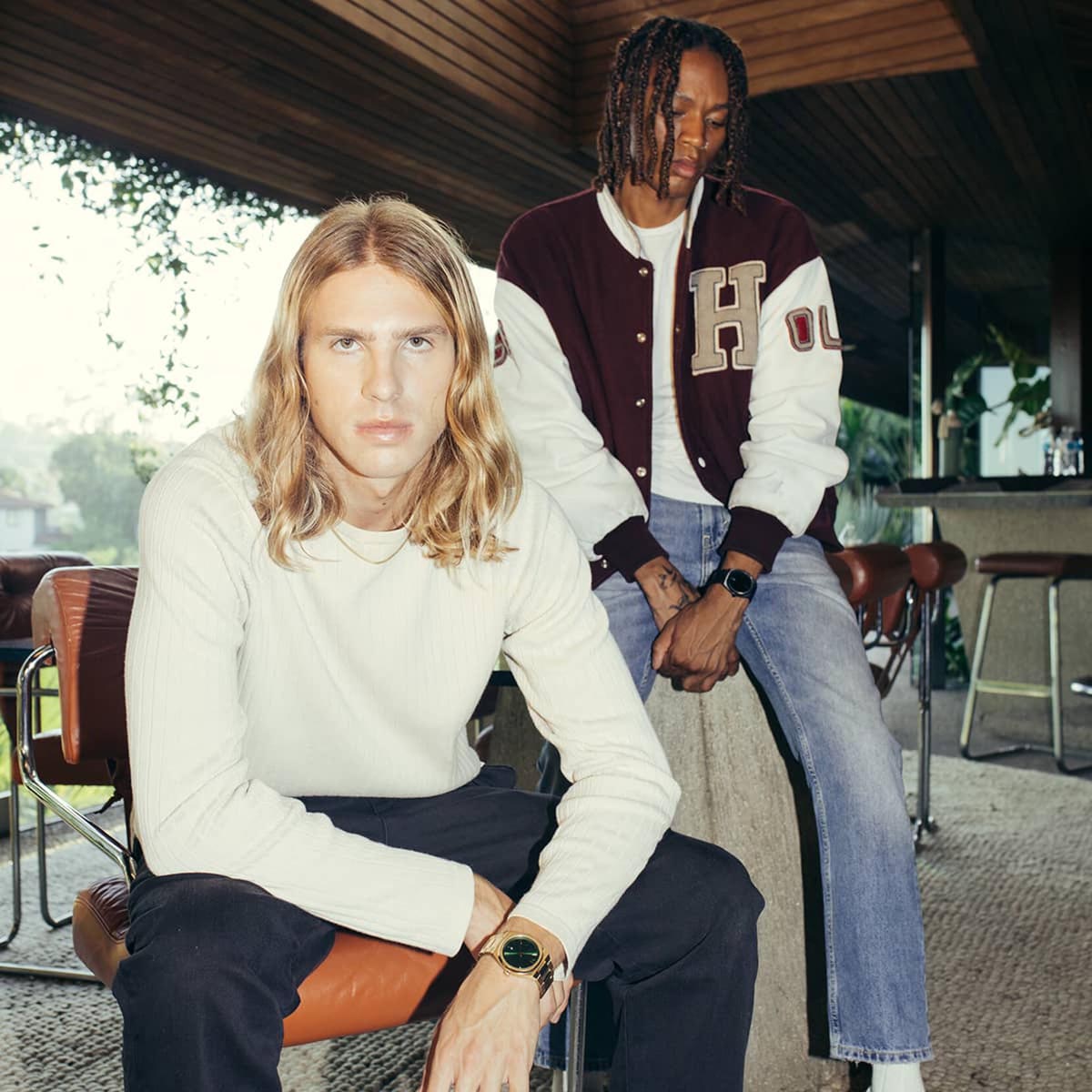 MVMT Odyssey II Mens Watch with Green Dial and Yellow Ion Plated Steel Bracelet (quartz movement)