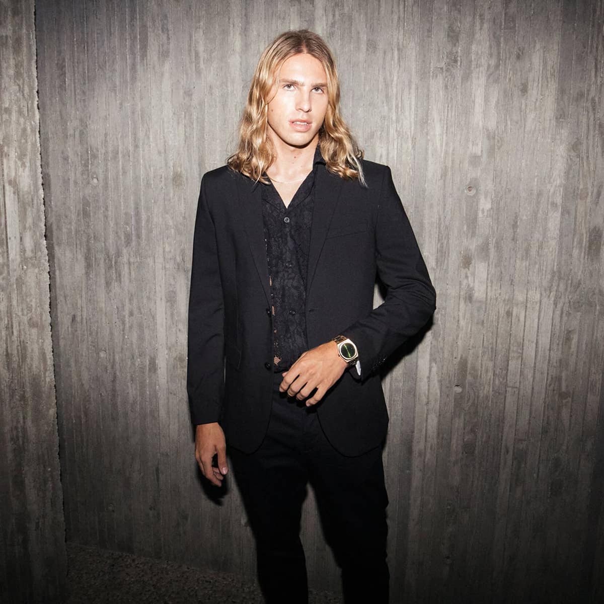 MVMT Odyssey II Mens Watch with Green Dial and Yellow Ion Plated Steel Bracelet (quartz movement)