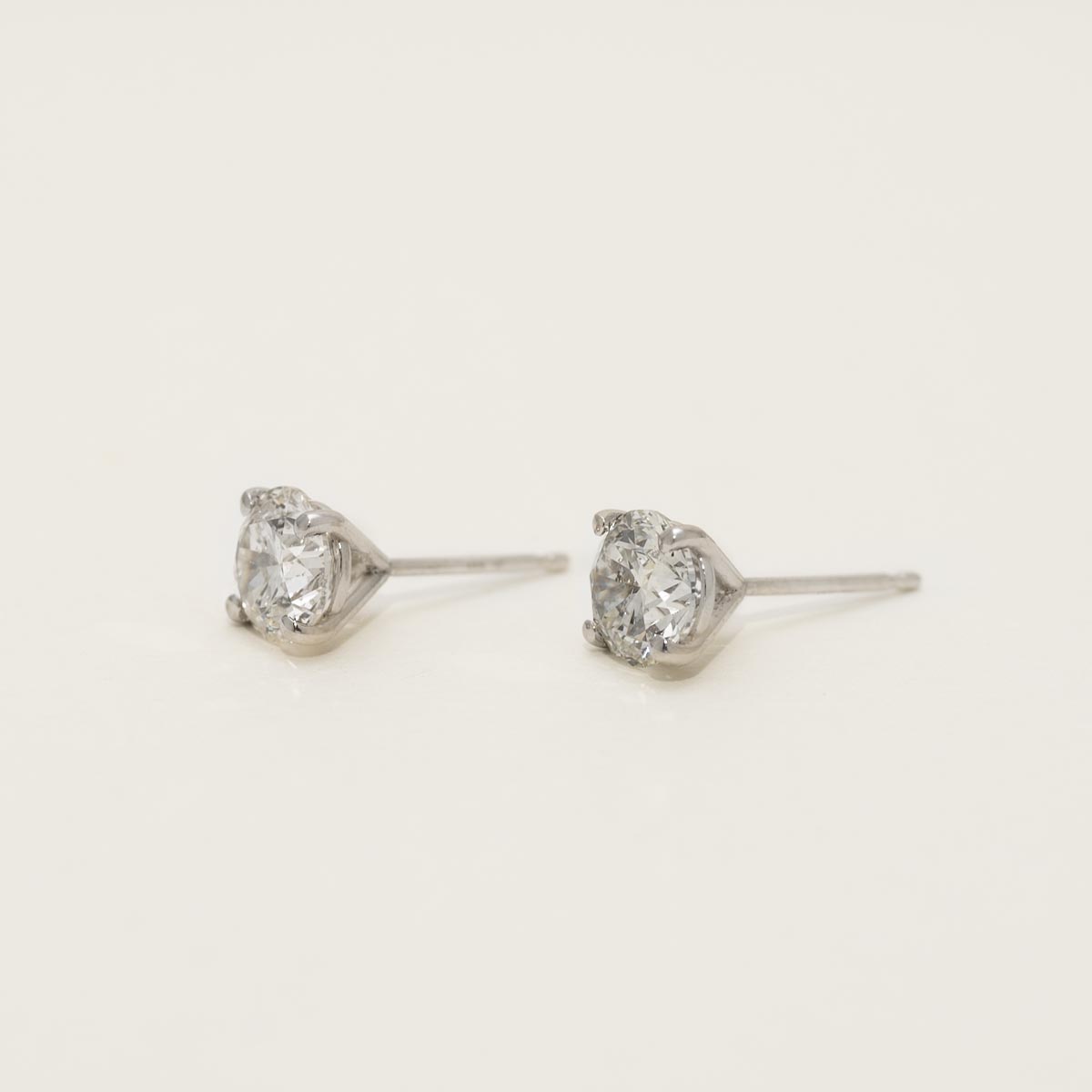 Diamond Martini Style Stud Earrings in 14kt White Gold (2 5/8ct tw)