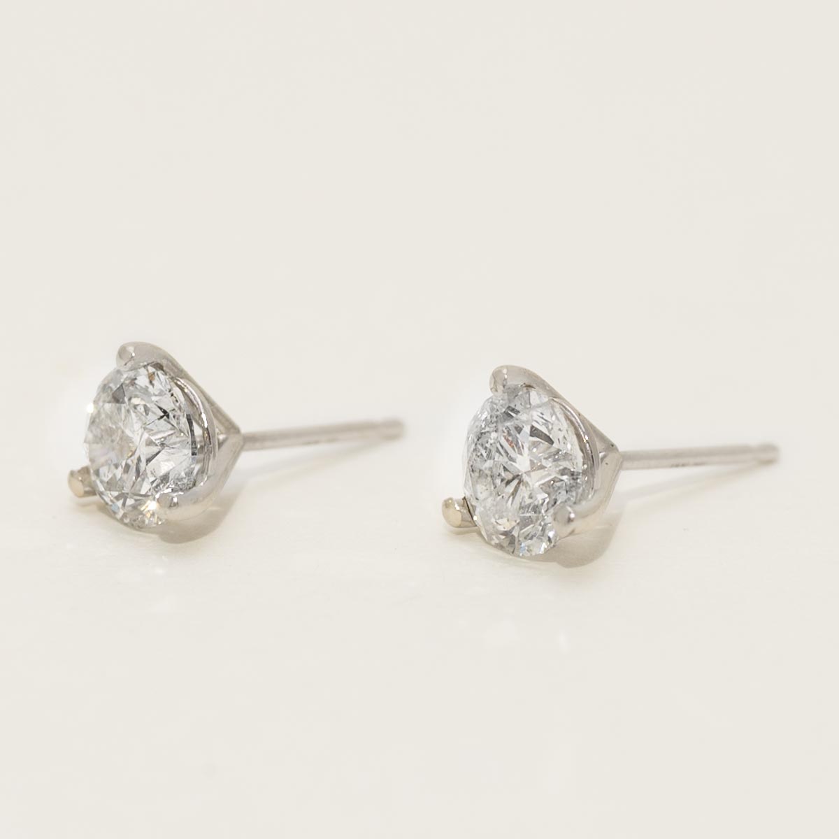 Diamond Martini Style Stud Earrings in 14kt White Gold (2 1/7ct tw)