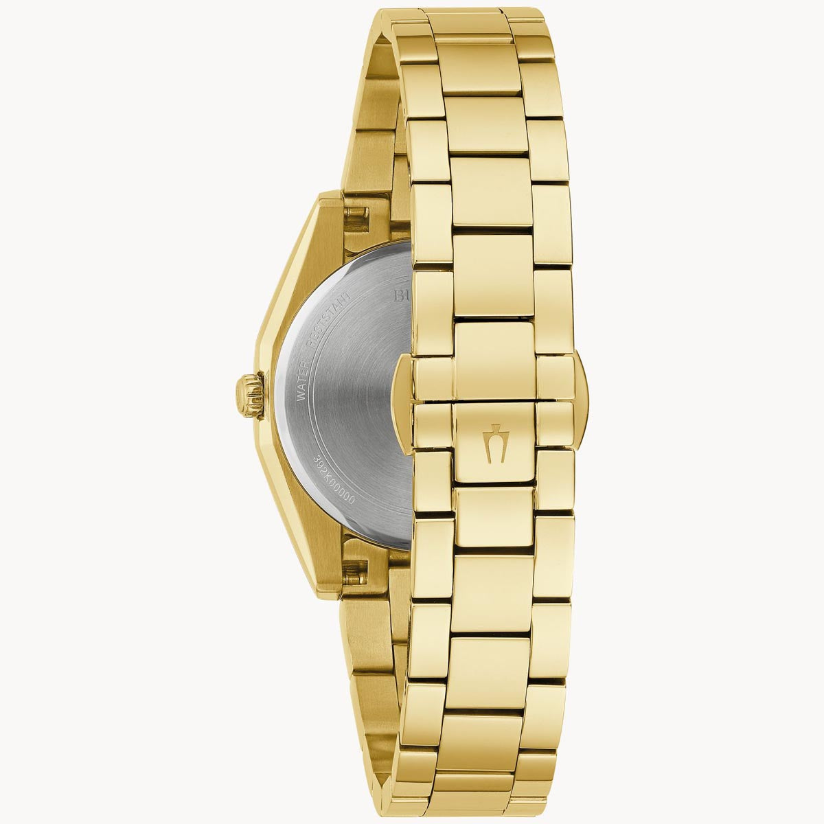 Bulova Surveyor Women's Diamond Watch with Mother of Pearl Dial and Gold Toned Stainless Steel Bracelet (quartz movement)