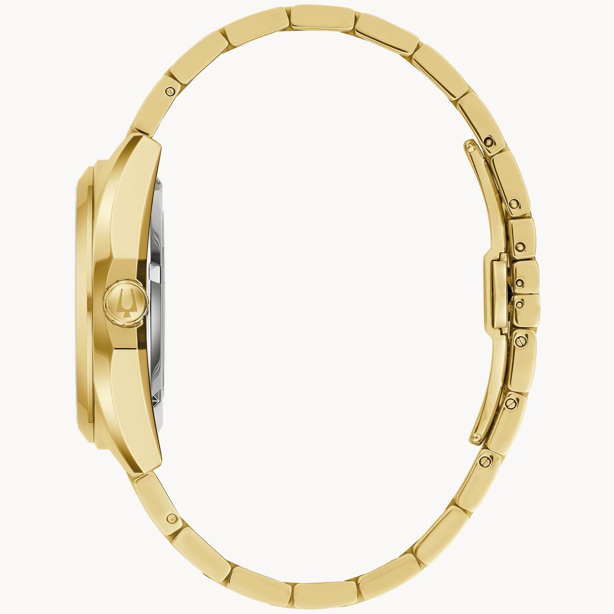 Bulova Surveyor Mens Watch with Yellow Dial and Yellow Gold Toned Bracelet (automatic movement)