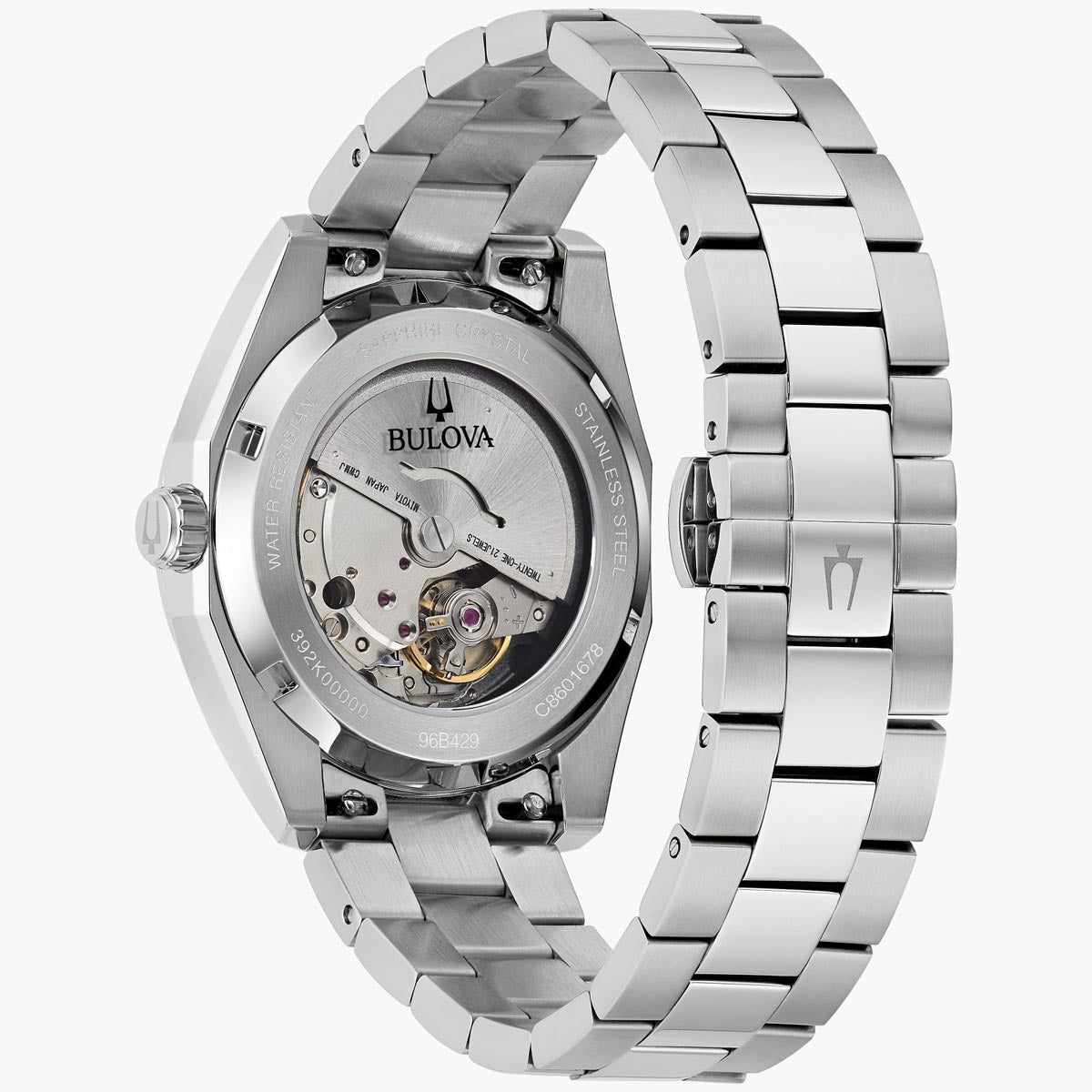 Bulova Surveyor Men's Watch with Green Dial and Stainless Steel Bracelet (automatic movement)