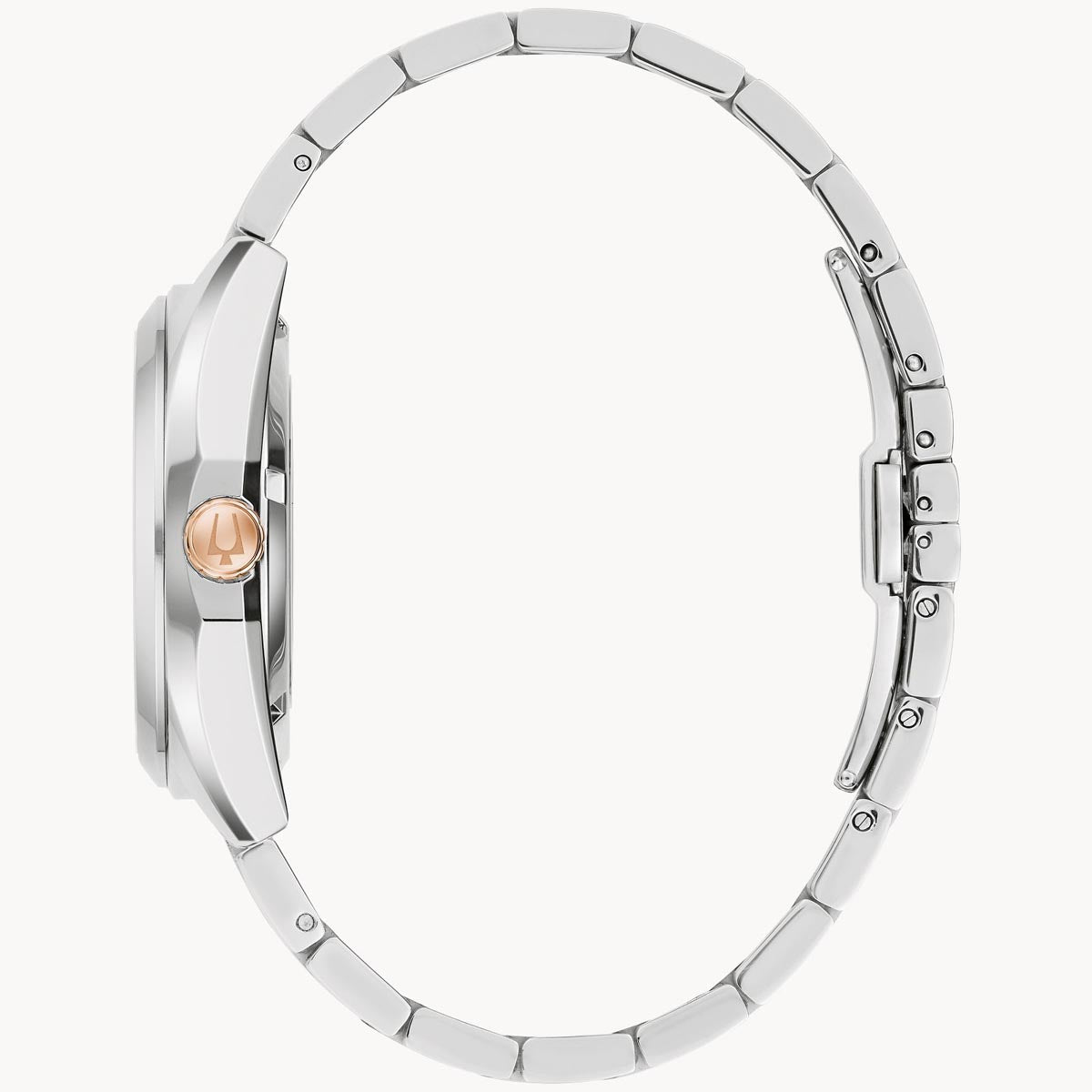 Bulova Surveyor Men's Watch with Burgundy Dial and Stainless Steel Bracelet (automatic movement)