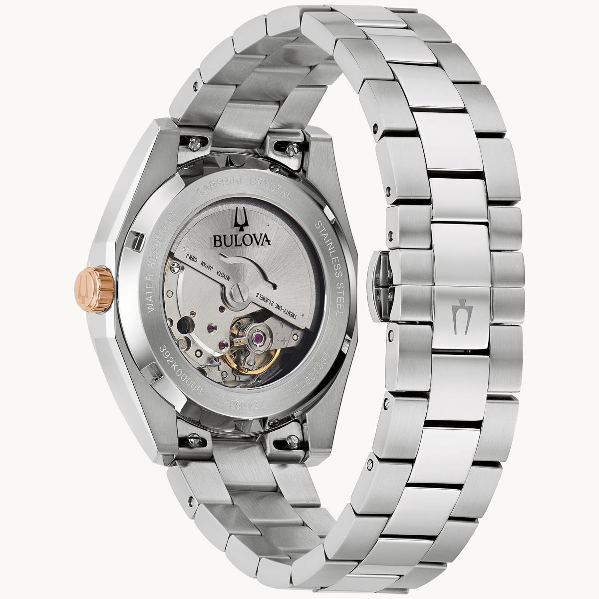 Bulova Surveyor Men's Watch with Burgundy Dial and Stainless Steel Bracelet (automatic movement)