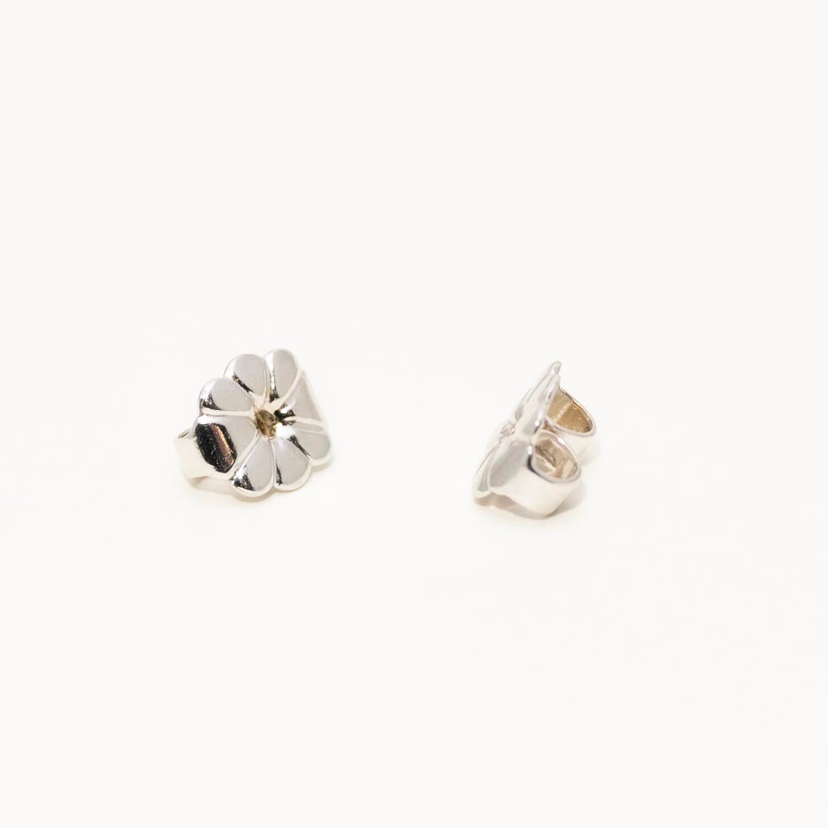 Pink Sapphire Stud Earrings in 14kt White Gold (4.5mm)