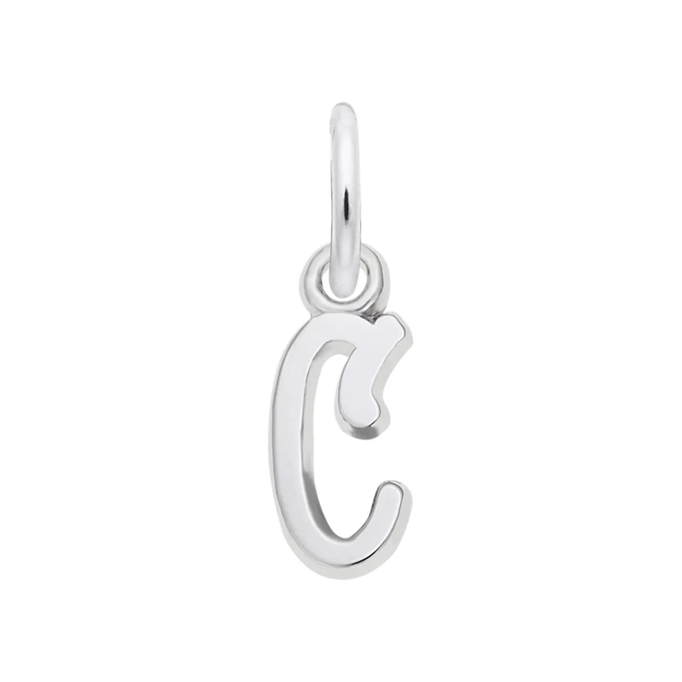 Rembrandt Initial C Charm in Sterling Silver