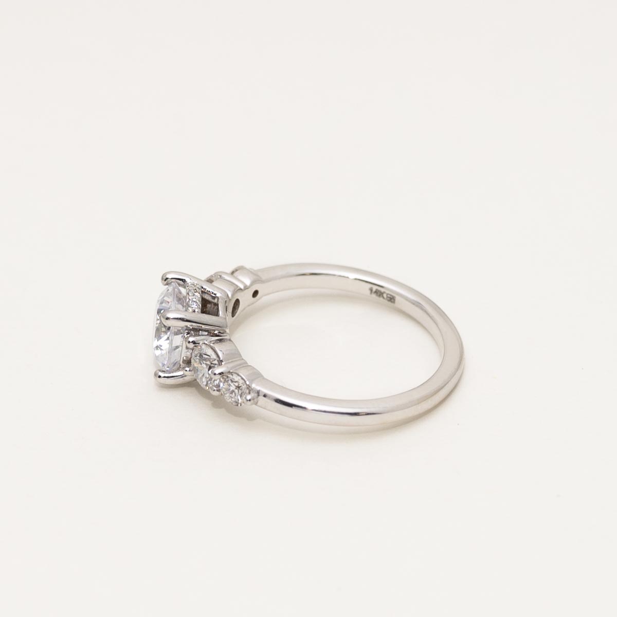 Diamond Engagement Ring Setting in 14kt White Gold (1/2ct tw)