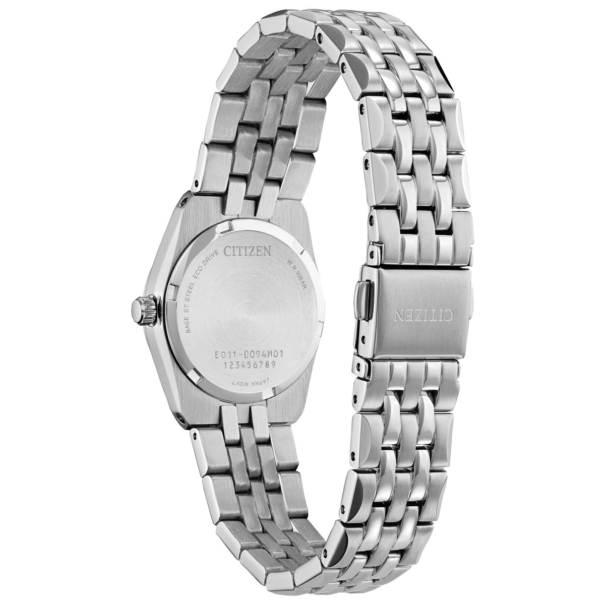 Citizen Corso Womens Diamond Watch with Taupe Dial and Stainless Steel Bracelet (eco drive movement)