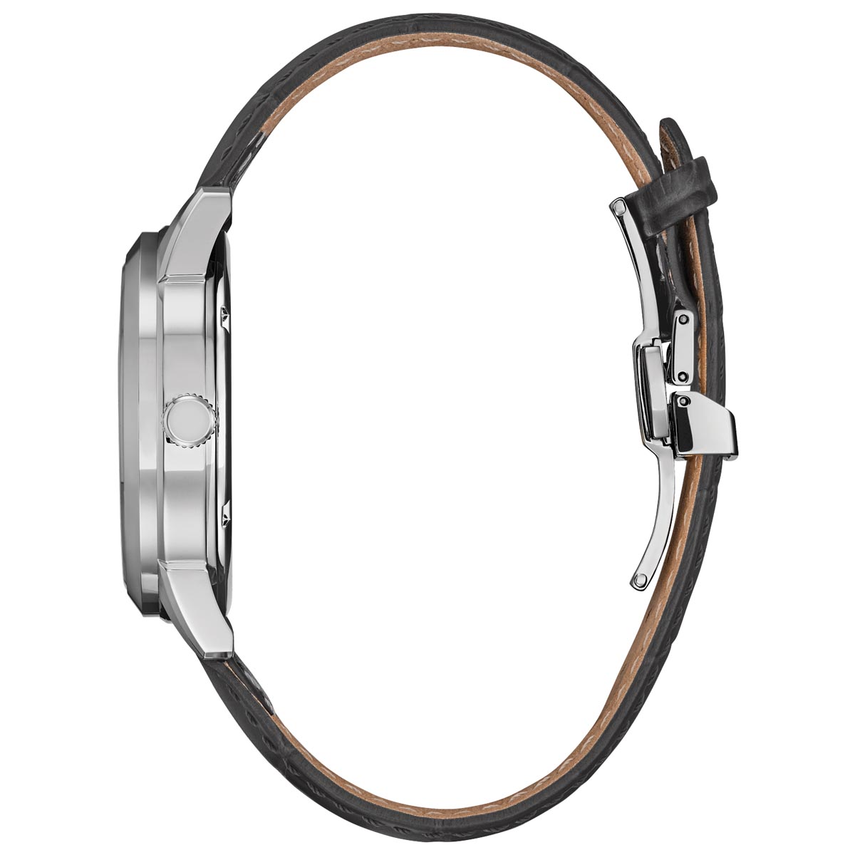 Citizen Rolan Mens Watch with White Dial and Black Leather