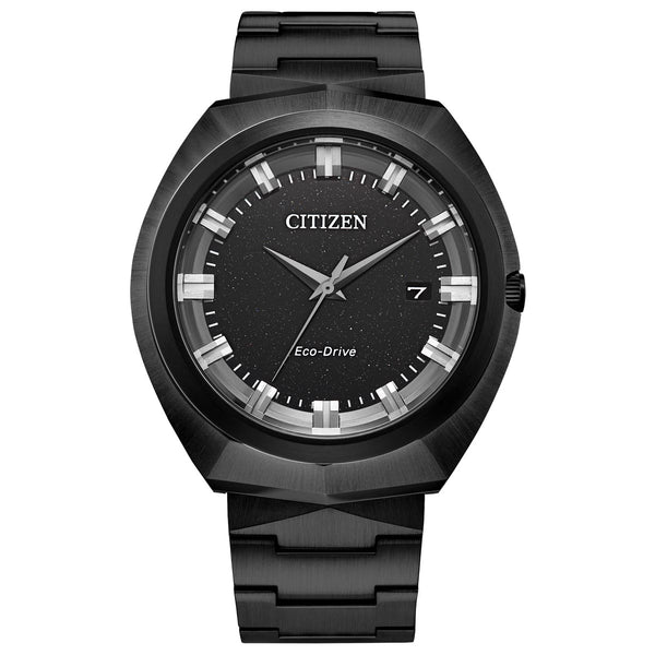 Citizen Eco-Drive 365 Mens Watch with Black Dial and Black
