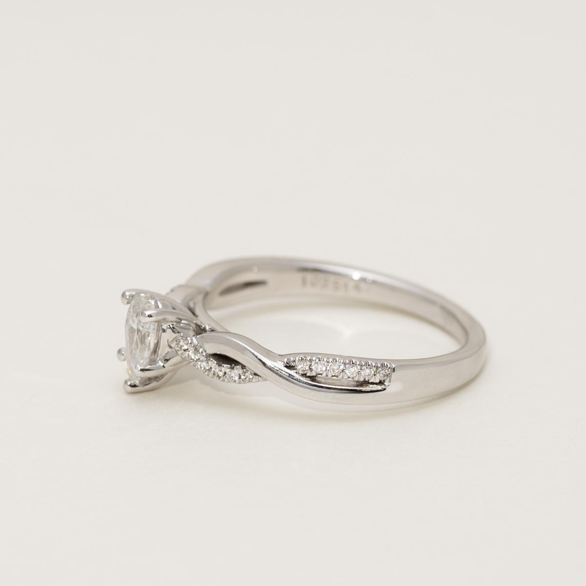 Pear Shape Diamond Engagement Ring in 14kt White Gold (1/2ct tw)