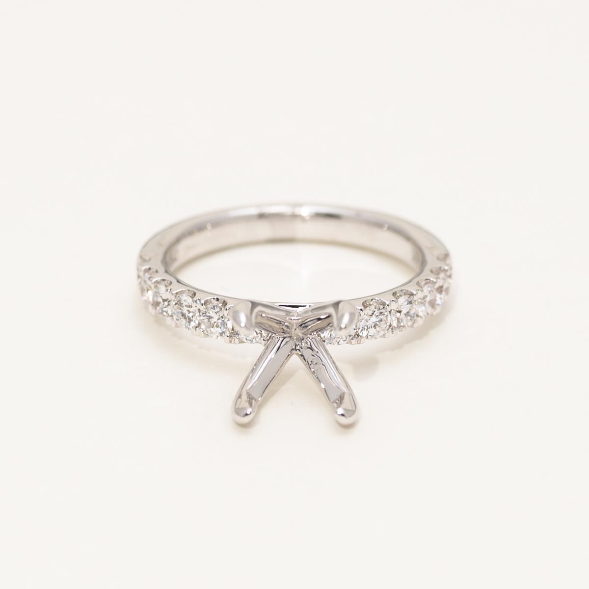 Diamond Engagement Ring Setting in 14kt White Gold (3/4ct tw)