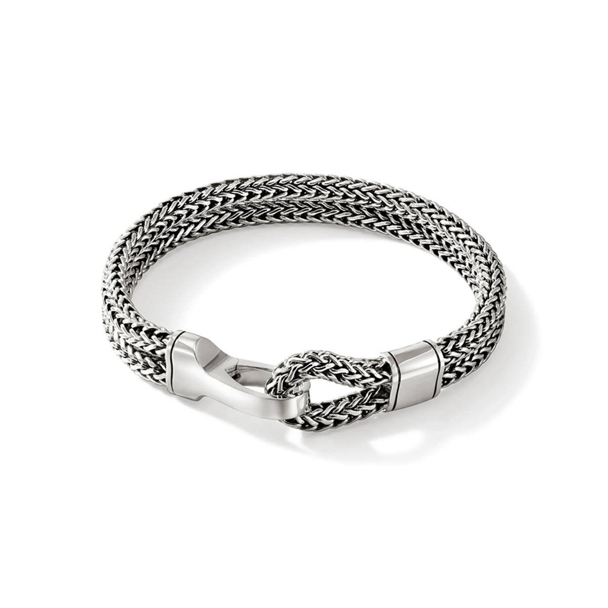 John Hardy Icon Extension Double Row Hook Clasp Bracelet in Sterling Silver