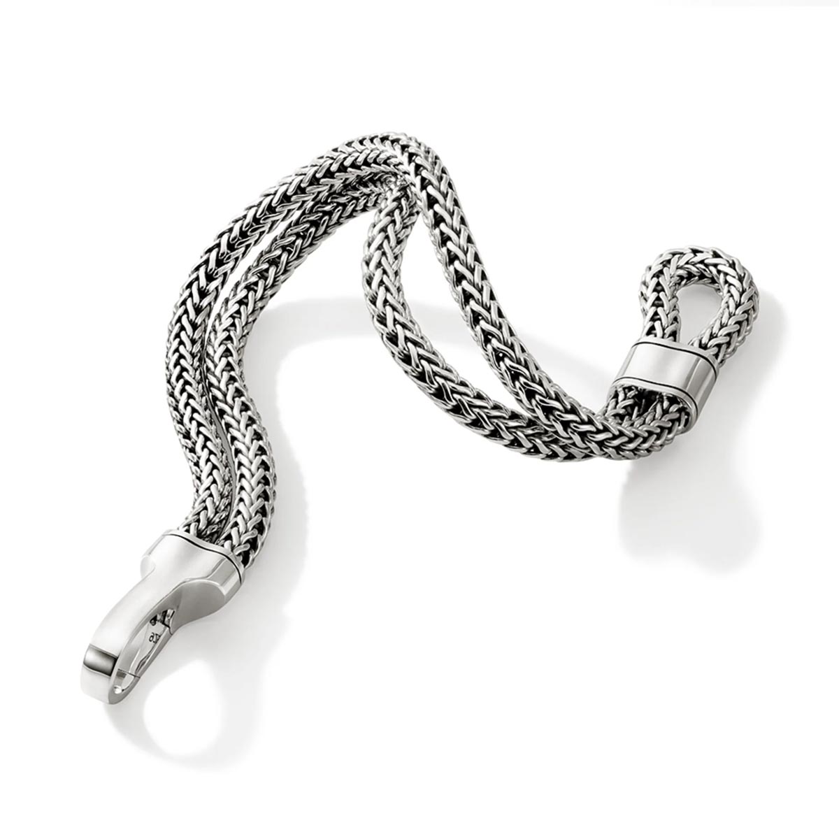 John Hardy Icon Extension Double Row Hook Clasp Bracelet in Sterling Silver