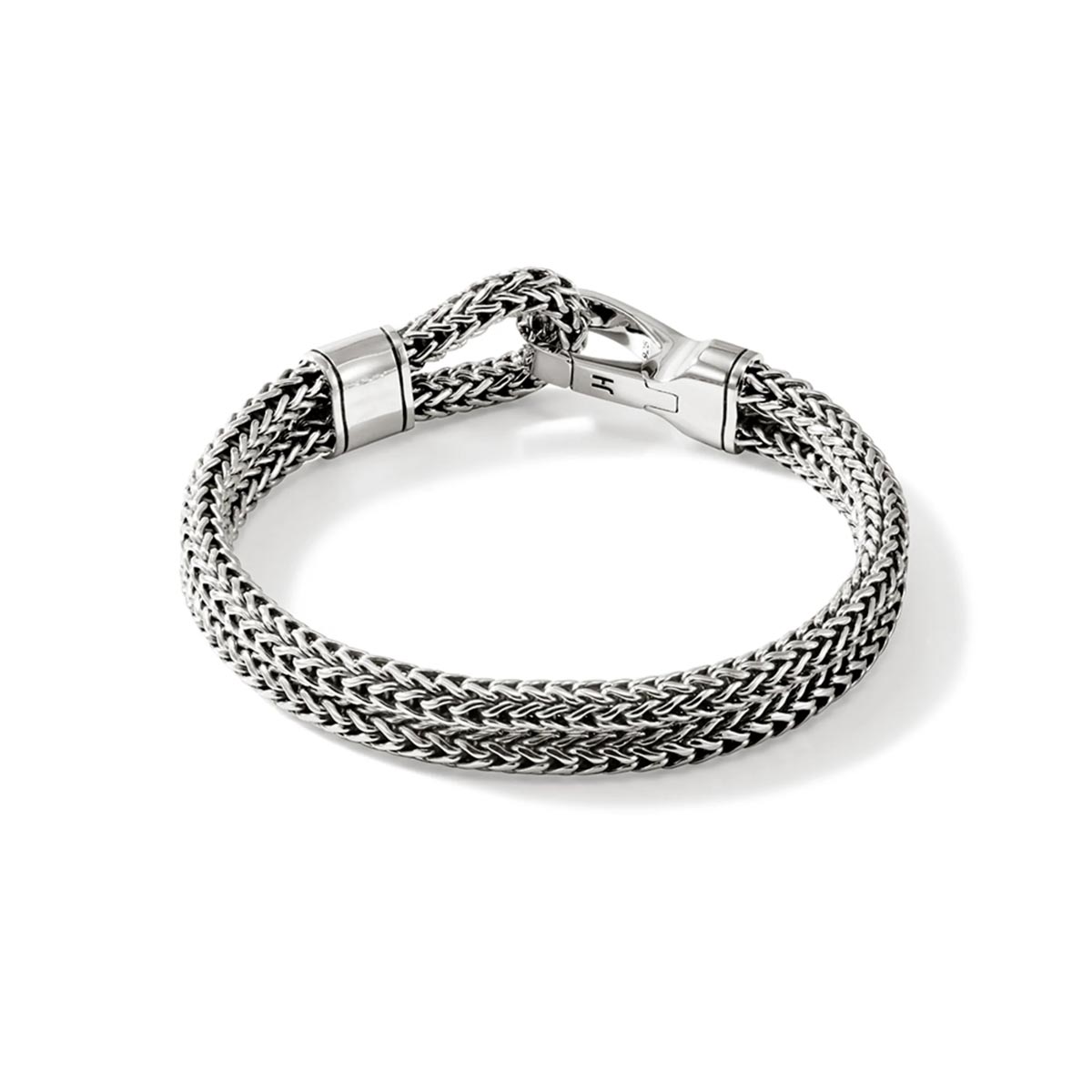 John Hardy Icon Extension Double Row Hook Clasp Bracelet in Sterling Silver