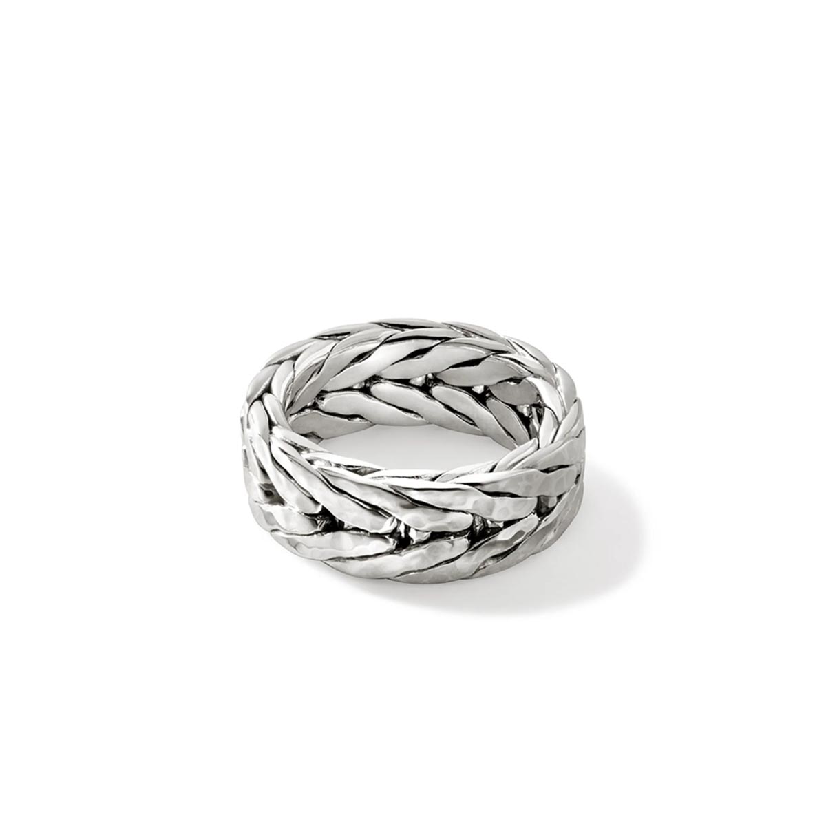 John Hardy Mens Hammered Band in Sterling Silver (size 10)