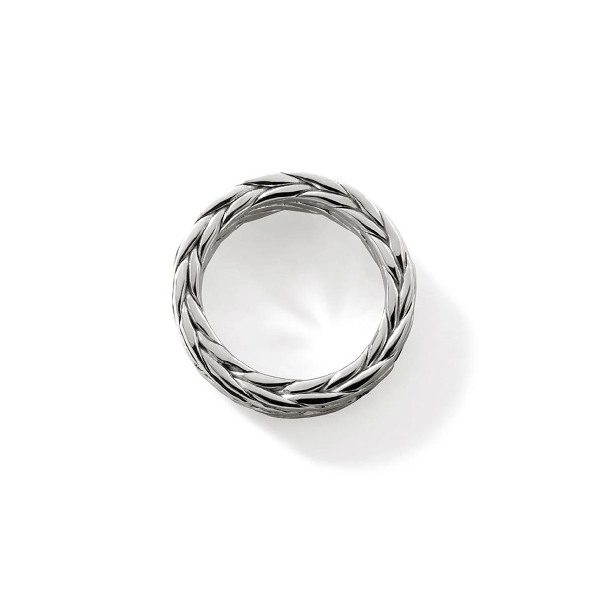 John Hardy Mens Hammered Band in Sterling Silver (size 10)