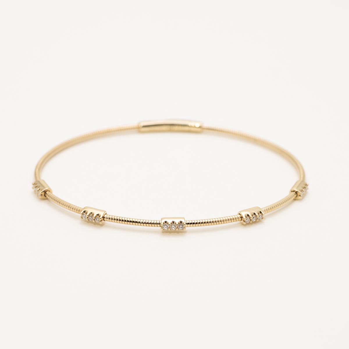 Diamond Flexible Bracelet in 14kt Yellow Gold (1/5ct tw)
