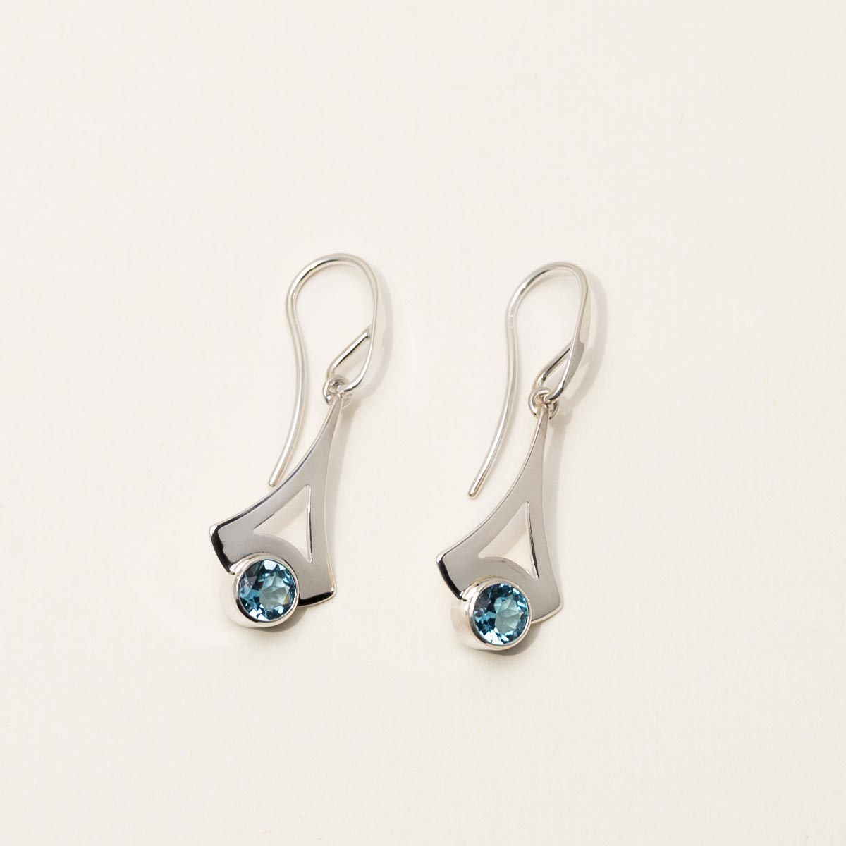 E.L. Designs Blue Topaz Reminisce Drop Earrings in Sterling Silver