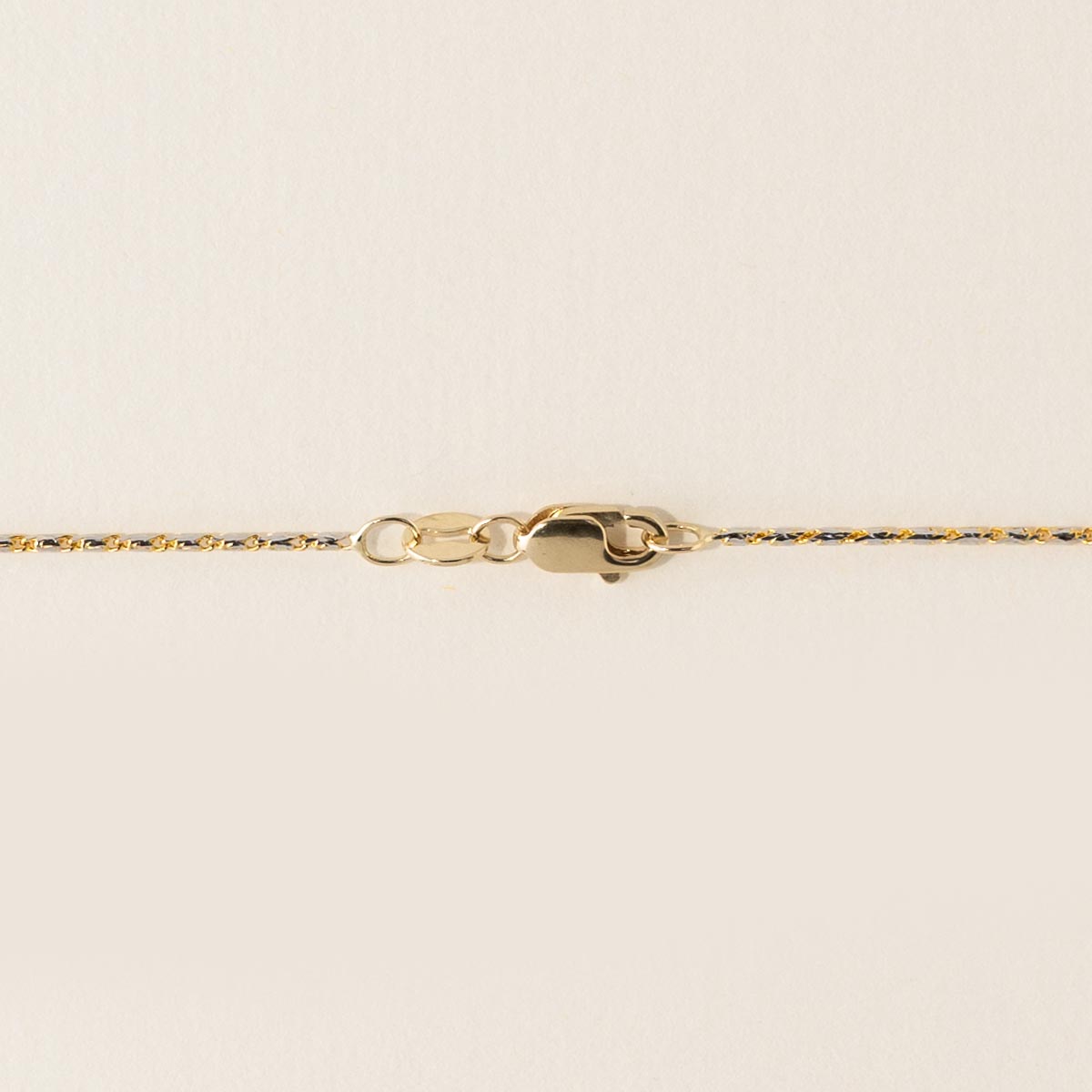 Raso Chain in 14kt Yellow and White Gold (18 inches and 1mm wide)