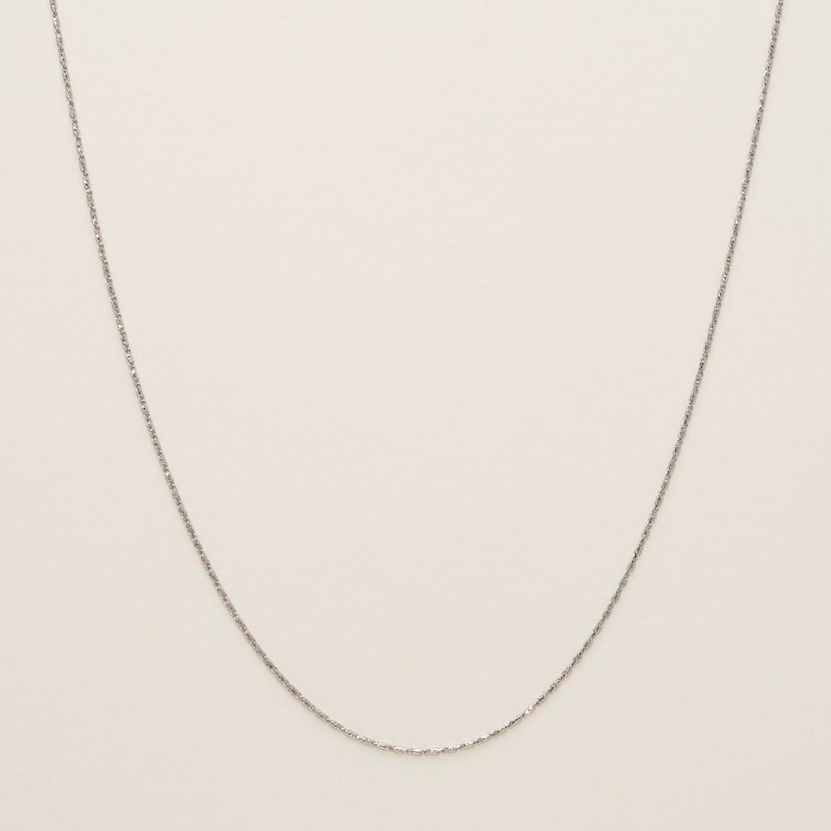 Raso Chain in 14kt White Gold (18 inches and 1mm wide)