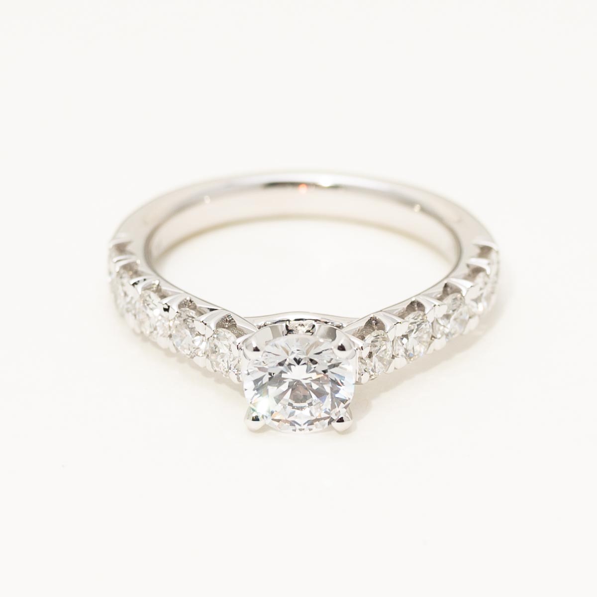 Diamond Engagement Ring Setting in 14kt White Gold (1ct tw)