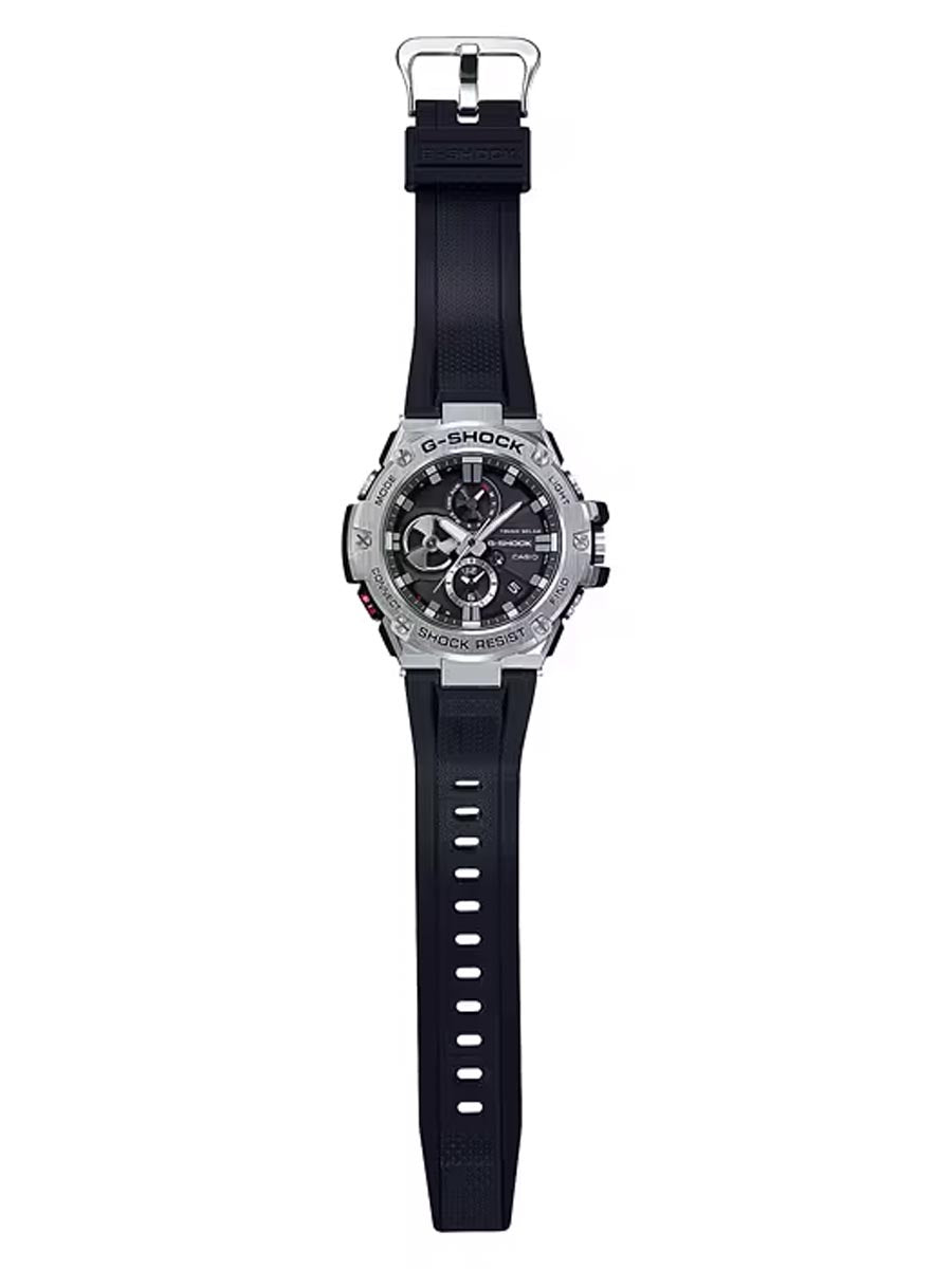 G-Shock GST-B100 Series Men's Watch with Black Dial and Black Resin Strap (solar movement)