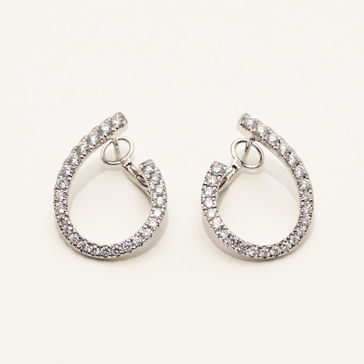 Dabakarov Diamond Hoop Earrings in 14kt White Gold (7/8ct tw)