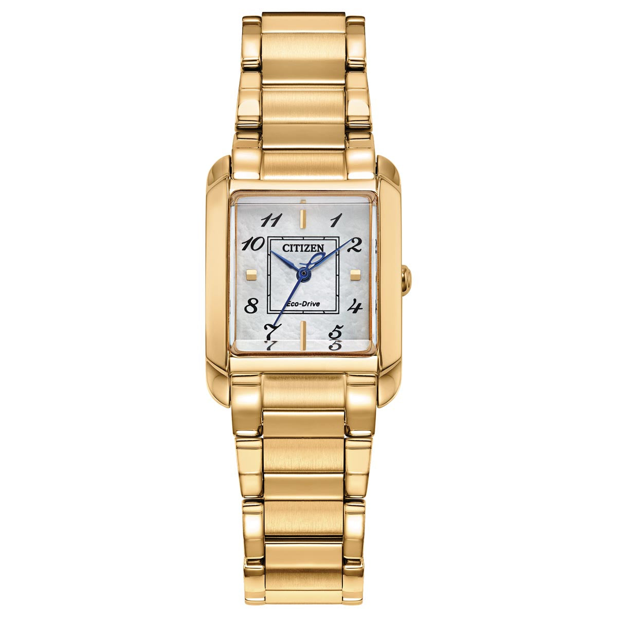 Citizen Bianca Womens Watch with White Dial and Gold Toned Stainless Steel Bracelet (eco-drive movement)