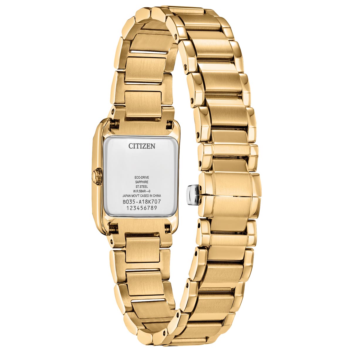 Citizen Bianca Womens Watch with White Dial and Gold Toned Stainless Steel Bracelet (eco-drive movement)