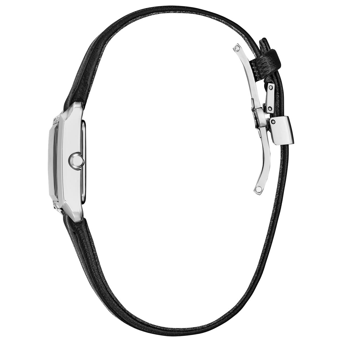 Citizen Bianca Womens Watch with Black Dial and Black Leather Strap (eco-drive movement)