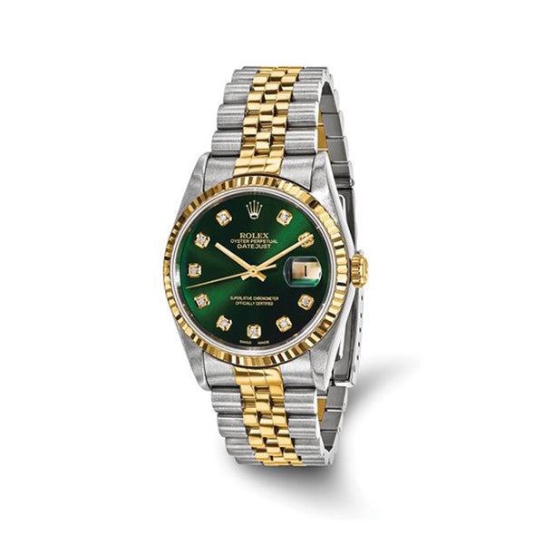 Rolex Datejust 36mm Green Dial Men Watch – GOLDZENN