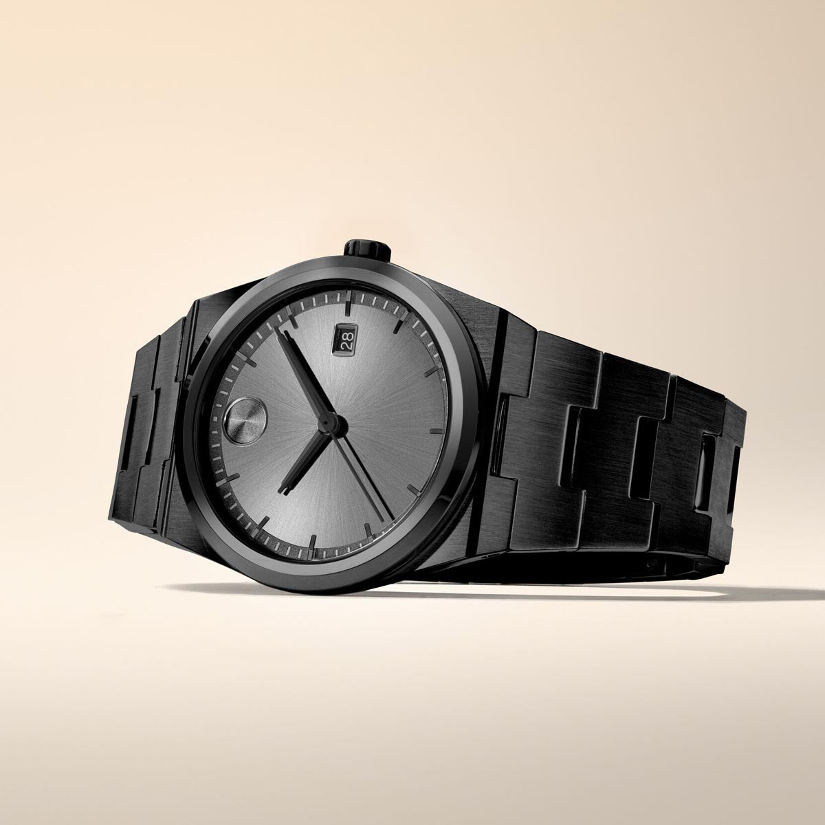 Movado Bold Quest Mens Watch with Black Dial and Black Ionic Plated Stainless Steel Bracelet (Swiss quartz movement)
