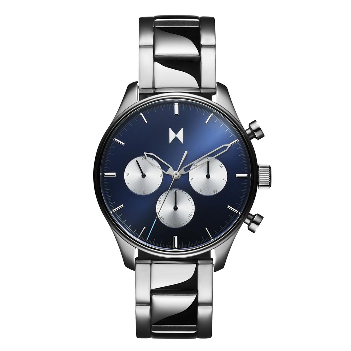 MVMT Airhawk Mens Watch with Blue Dial and Stainless Steel Bracelet (quartz movement)