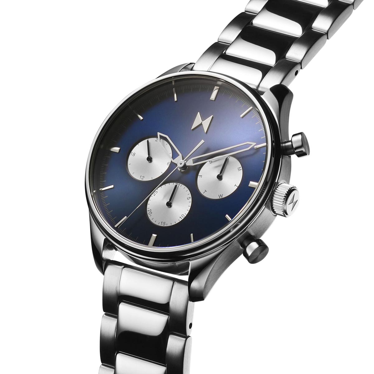 MVMT Airhawk Mens Watch with Blue Dial and Stainless Steel Bracelet (quartz movement)