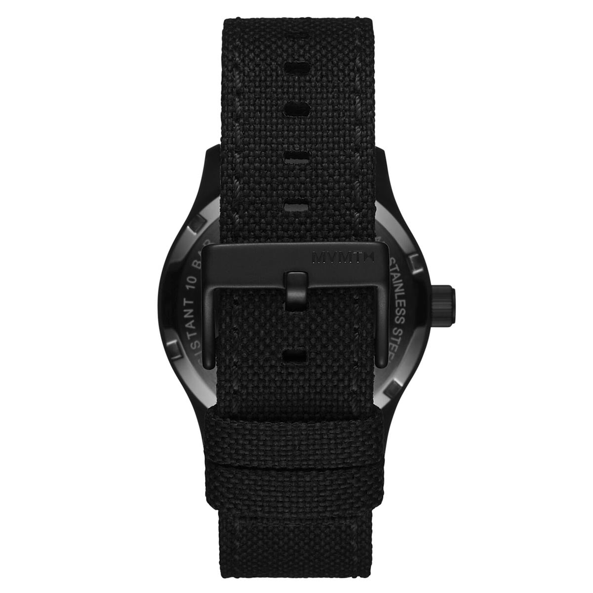 MVMT Field II Mens Watch with Black Dial and Black Nylon Strap (quartz movement)