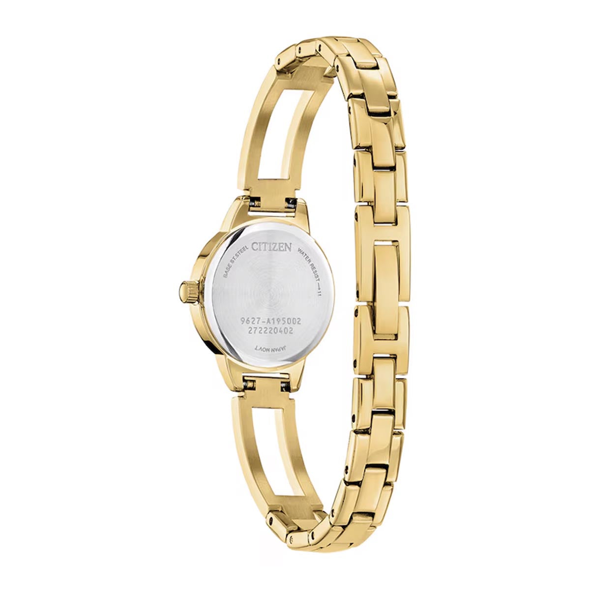 Citizen Womens Watch with Black Dial and Gold Toned Stainless Steel Bracelet (quartz movement)